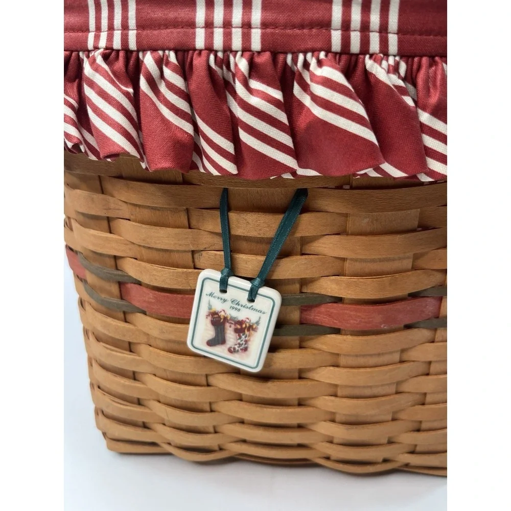 Longaberger 1998 Winter Wishes With Liner Cottagecore Holiday Basket